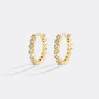 Shimmer Huggie Hoop Earrings