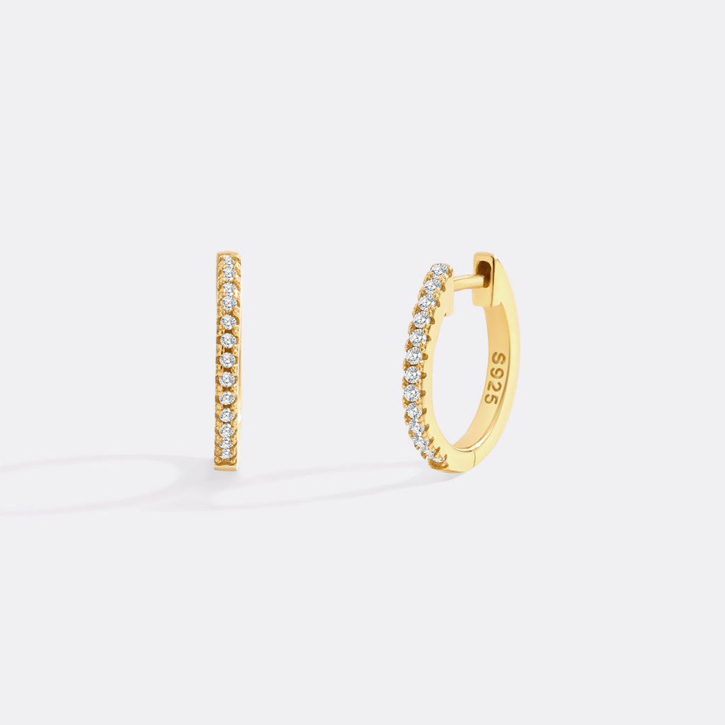 Small Dainty Pave Earring