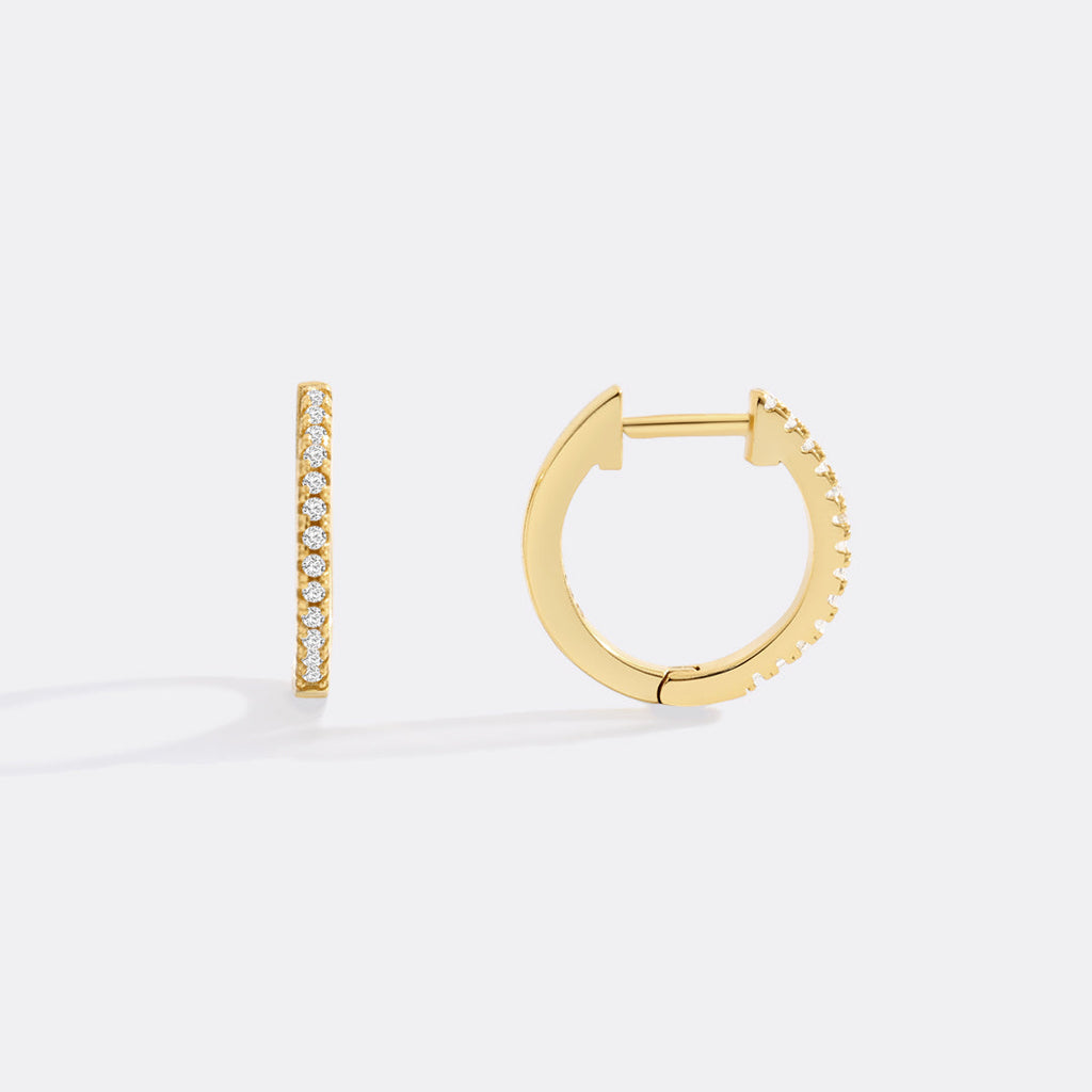 Small Dainty Pave Earring