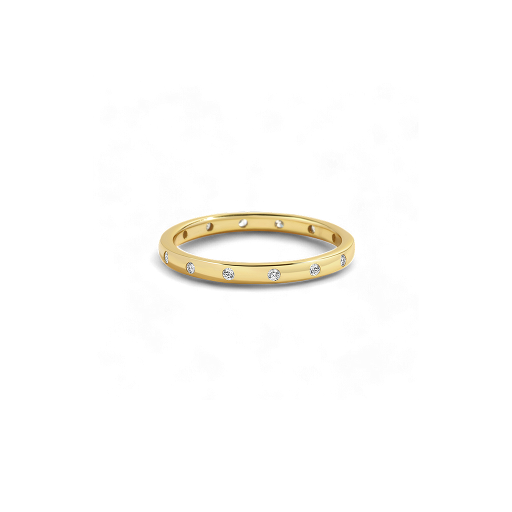 Bezel-Set Tiny Stacking Ring