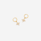Starburst Drop Huggie Earrings