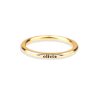 Sterling Silver Flat Top Super Tiny Stackable Name Ring