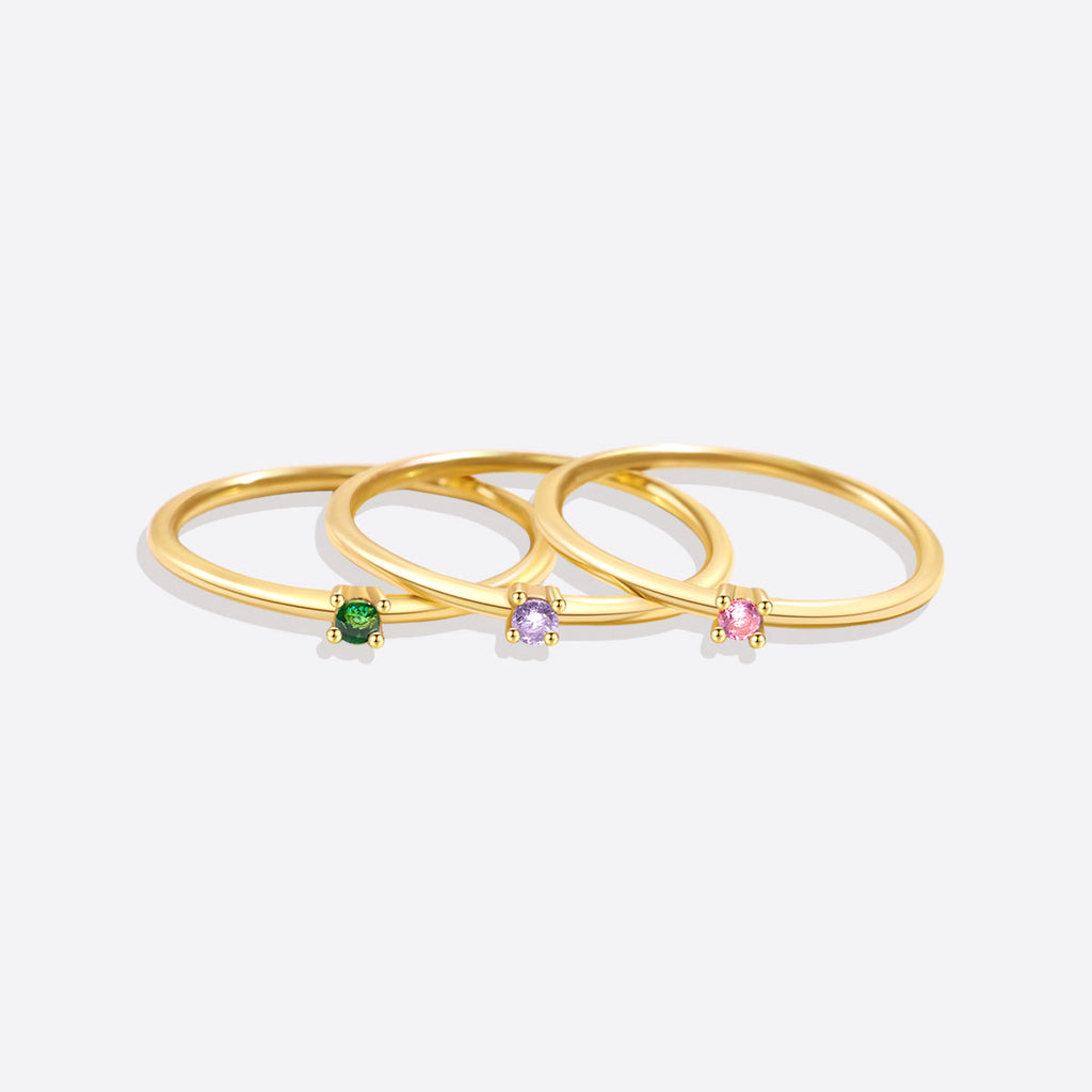 Super Dainty Birthstone Stacking Ring