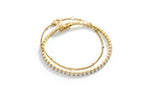 Tennis Bracelet and Satellite Chain Bracelet Bundle