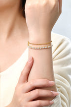 Tennis Bracelet and Satellite Chain Bracelet Bundle