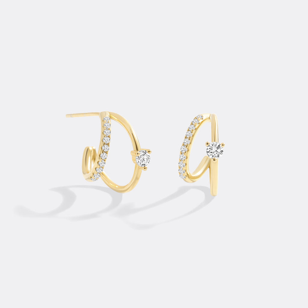 The Nova Double Hoop Earrings
