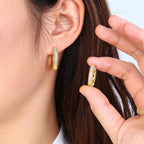 The Pavé Huggie Hoop Earrings