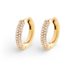 The Pavé Huggie Hoop Earrings