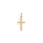 Twisted Cable Cross Charm