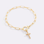 Twisted Cable Cross Charm