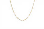 White Beaded Station Necklace