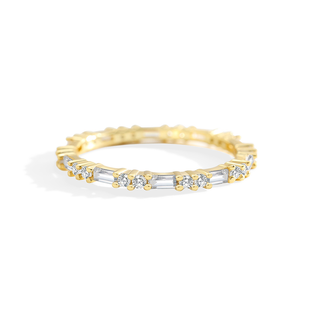 Baguette Gemstone Stacking Ring