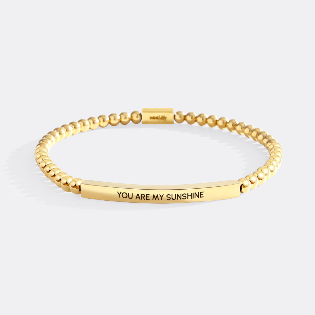 You Are My Sunshine Beaded Inspire Bracelet