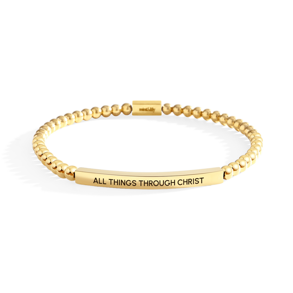 All Things Through Christ Beaded Inspire Bracelet