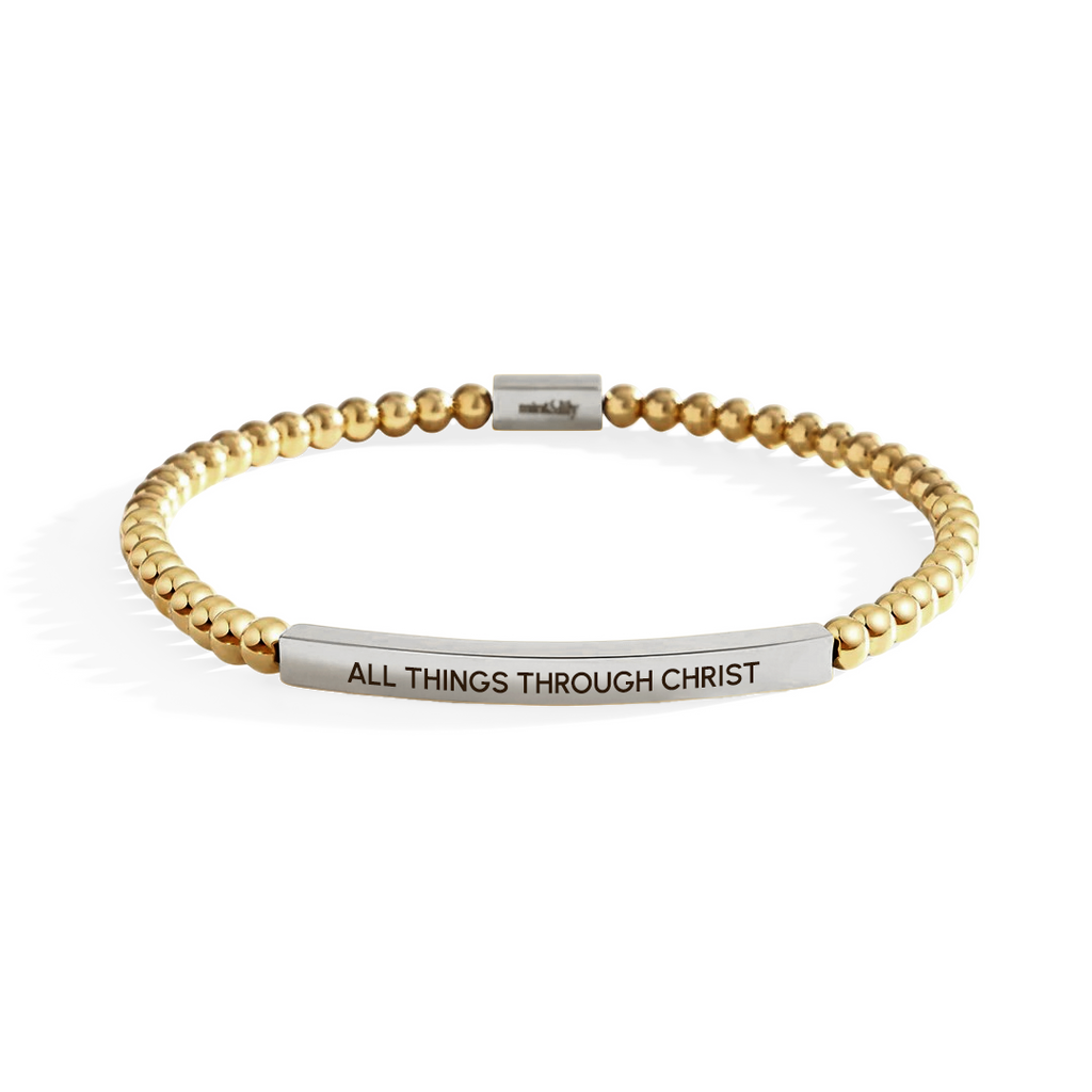 All Things Through Christ Beaded Inspire Bracelet