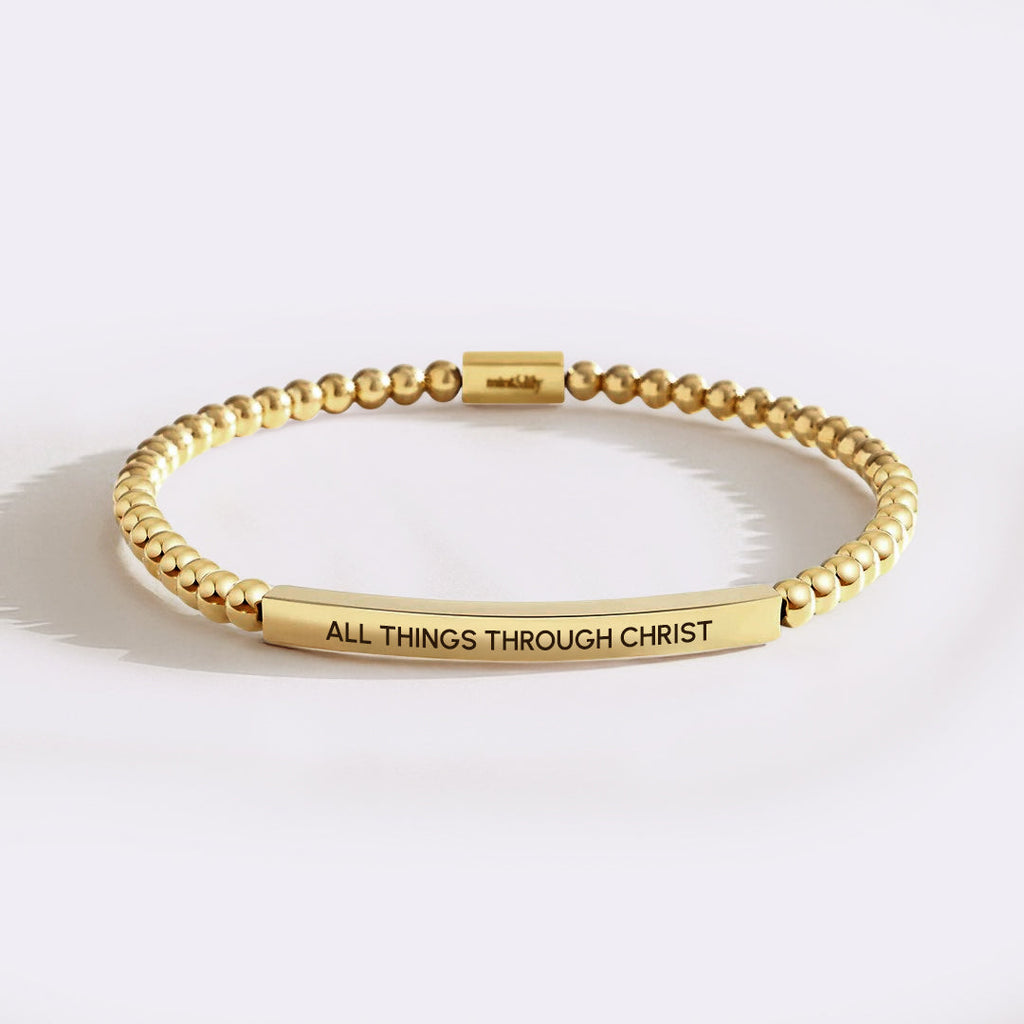 All Things Through Christ Beaded Inspire Bracelet