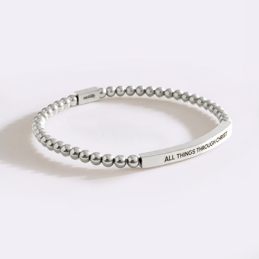 All Things Through Christ Beaded Inspire Bracelet