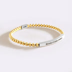 Because I F♡cking Sparkle Gold Beaded Inspire Bracelet