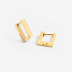 Chunky Square Huggie Earrings