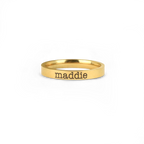Engraved Stackable Name Ring | 3mm Band