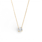 Dainty Solitaire Pendant Necklace
