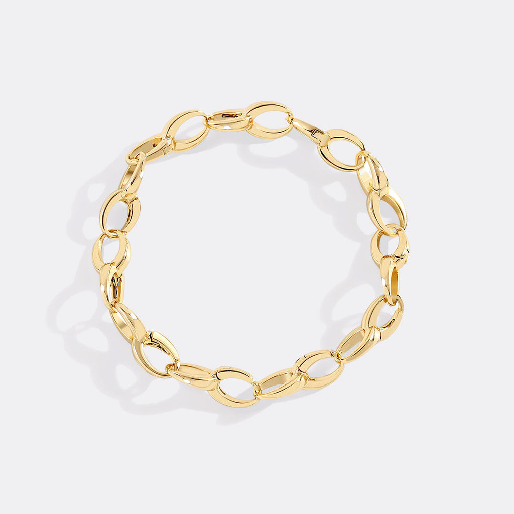 Bold Cable Link Charm Bracelet