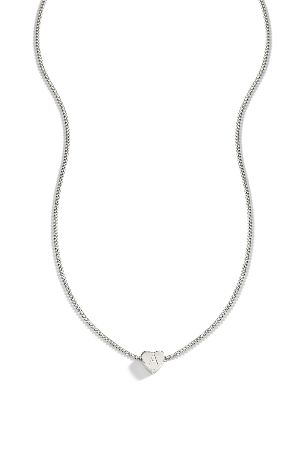 Dainty Heart Stacking Initial Necklace