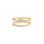 Double Band Pave Ring