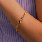 Personalized Birthstone Beaded Bracelet