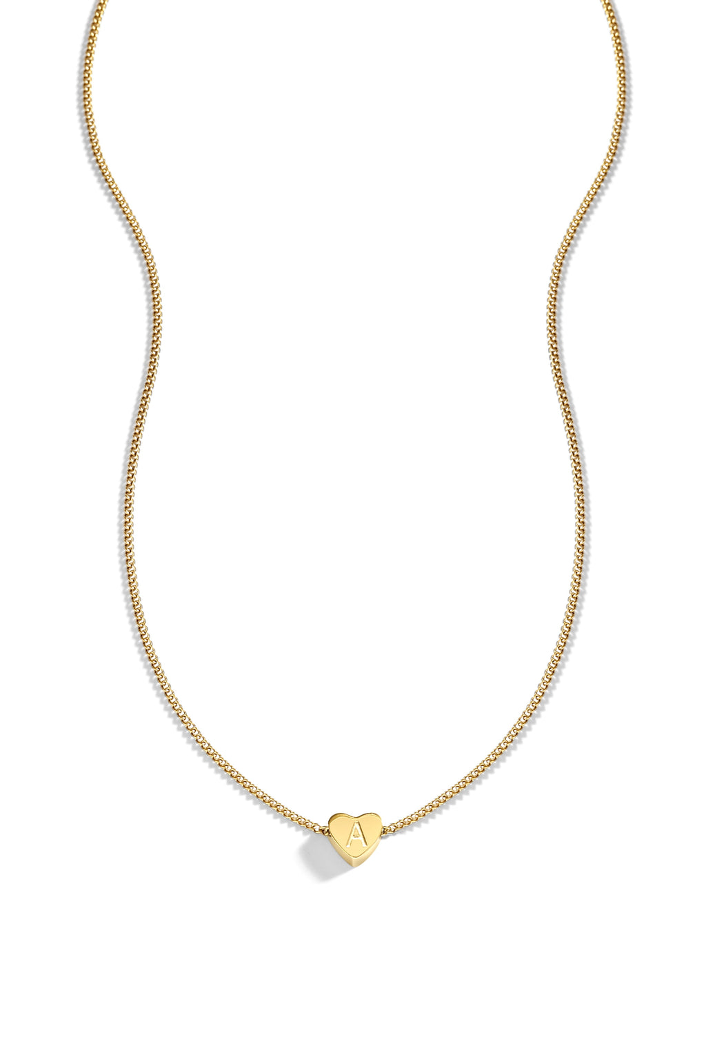 Dainty Heart Stacking Initial Necklace