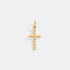 Twisted Cable Cross Charm
