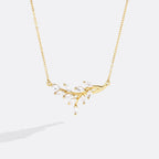 Birthstone Leaf Pendant Necklace
