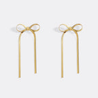 Herringbone Bow Earrings