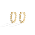 Shimmer Huggie Hoop Earrings