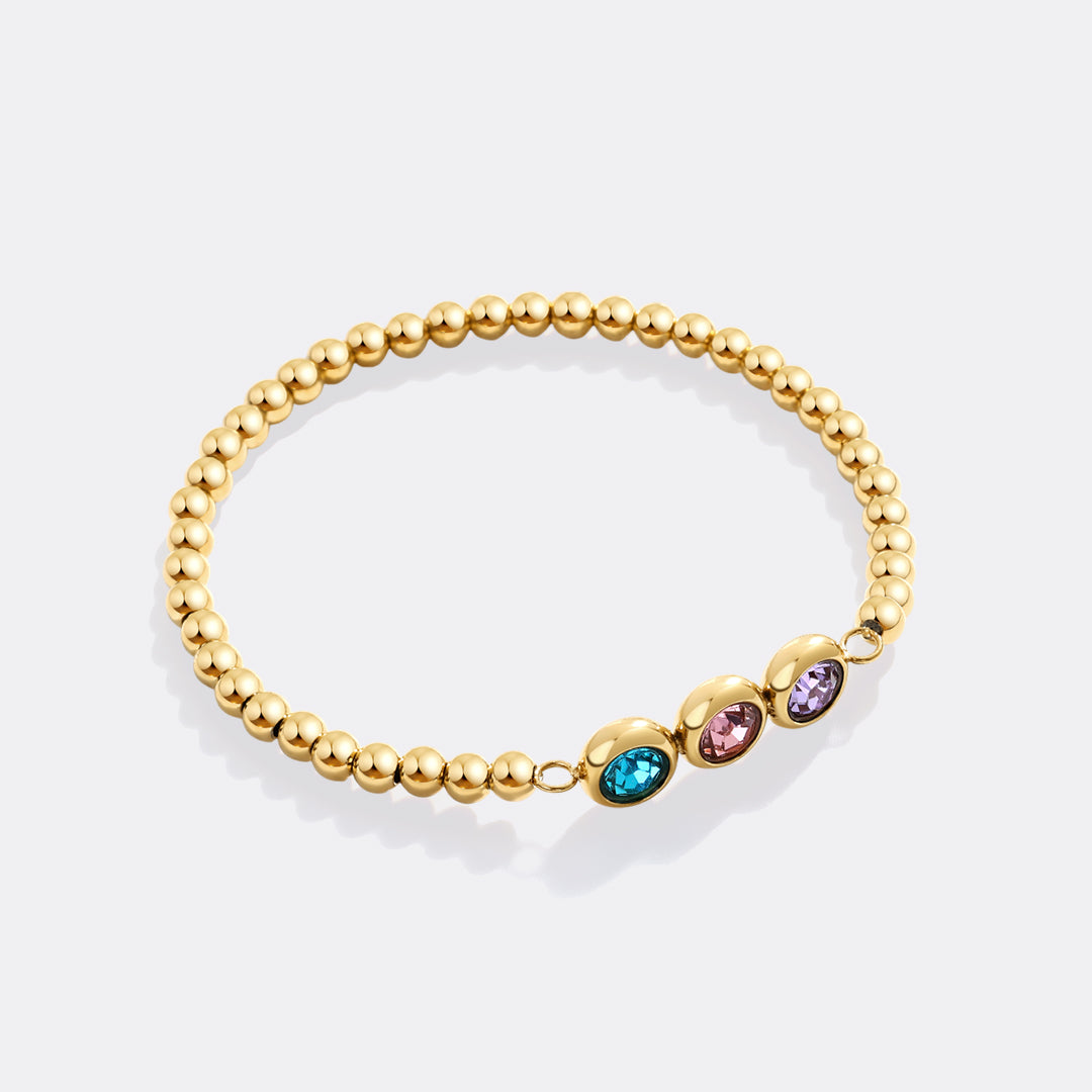 Personalized Birthstone Beaded Bracelet