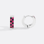 Checkered Hoop Earrings