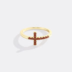 Birthstone Cross Ring