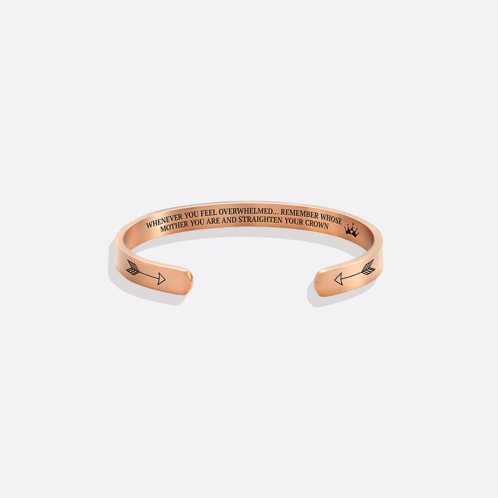Remember Who You Are and Straighten Your Crown Cuff Bracelet
