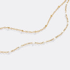 Dainty Double Chain Beaded Bracelet