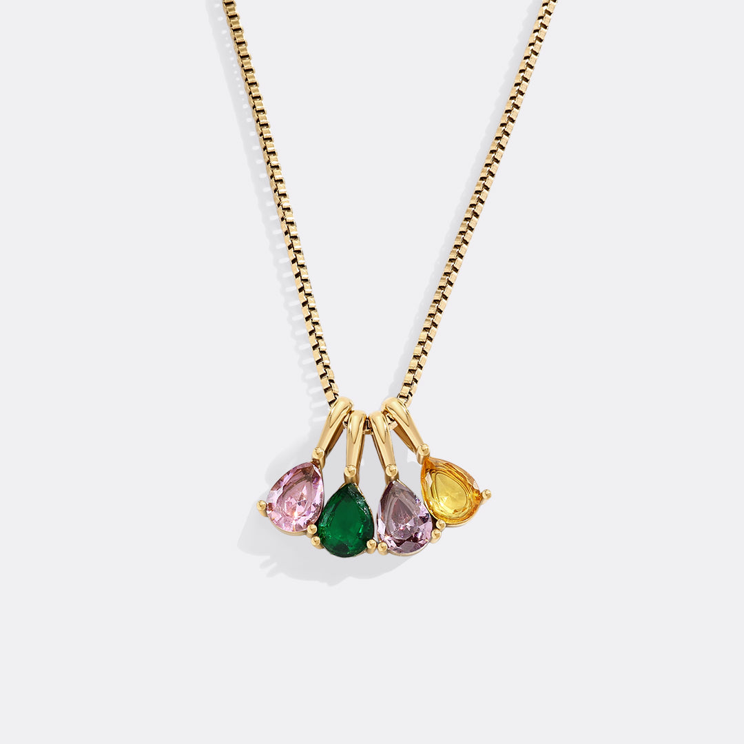 Personalized Multi-Birthstone Necklace