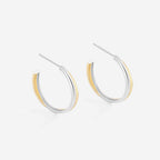 Mixed Metal Crossover Earrings