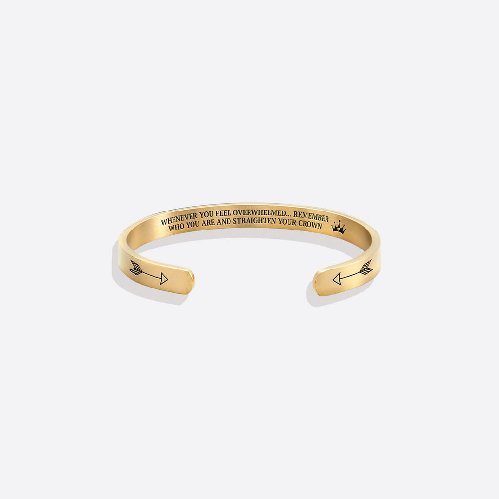 Remember Who You Are and Straighten Your Crown Cuff Bracelet