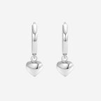 Dainty Heart Hoop Earrings