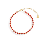 Birthstone and Gold Bead Bracelet