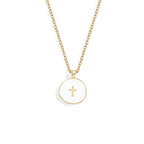 Minimalist Enamel Cross Pendant