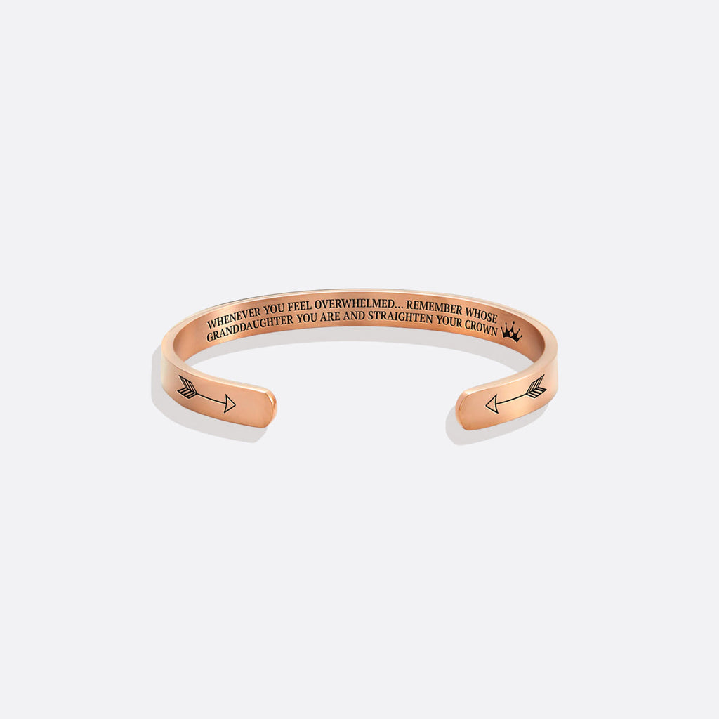 Remember Who You Are and Straighten Your Crown Cuff Bracelet