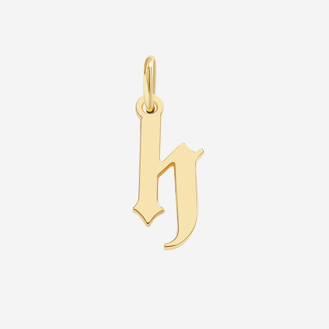 Old English Letter Charm