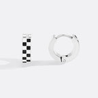 Checkered Hoop Earrings