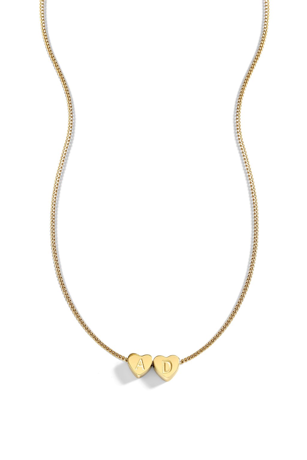 Dainty Heart Stacking Initial Necklace