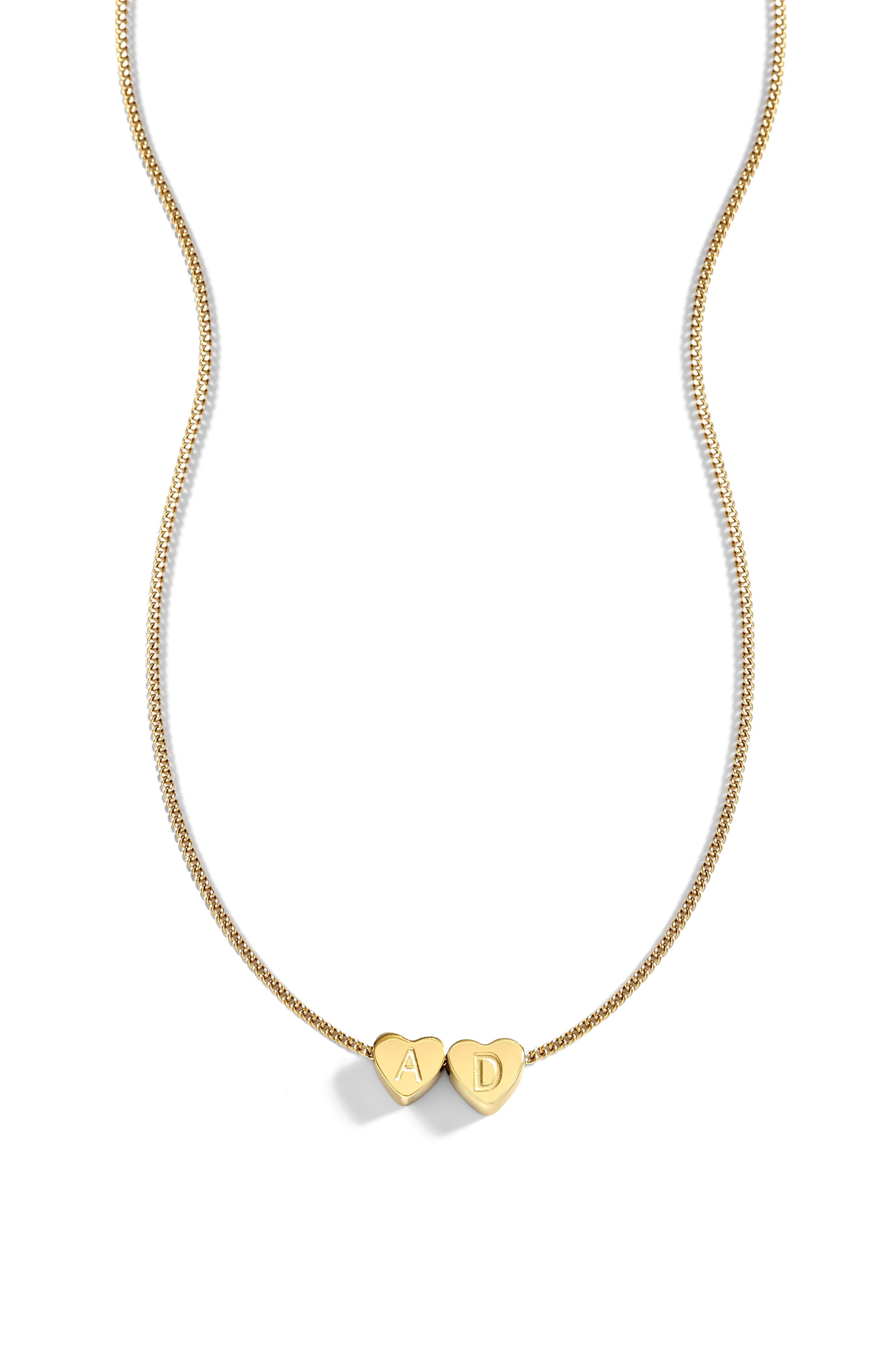 Dainty Heart Stacking Initial Necklace